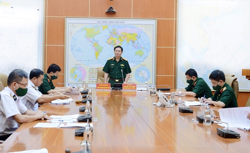 Thượng tướng Nguyễn Tân Cương làm việc với Quân chủng Hải quân